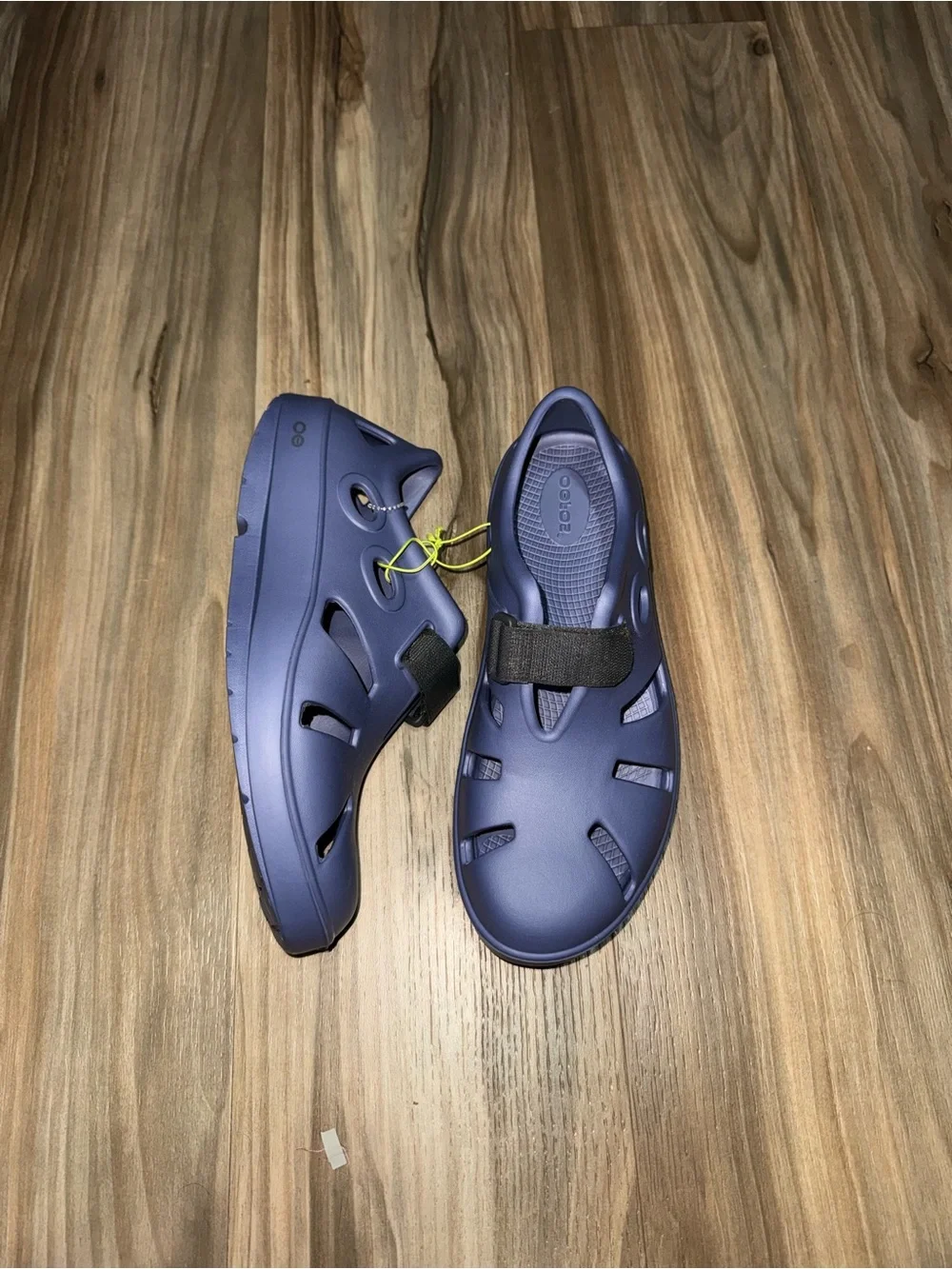 OOFOS Oocandoo Recovery Sandal Mens Size 9 Womens Size 11 Water Drop Blue NWT